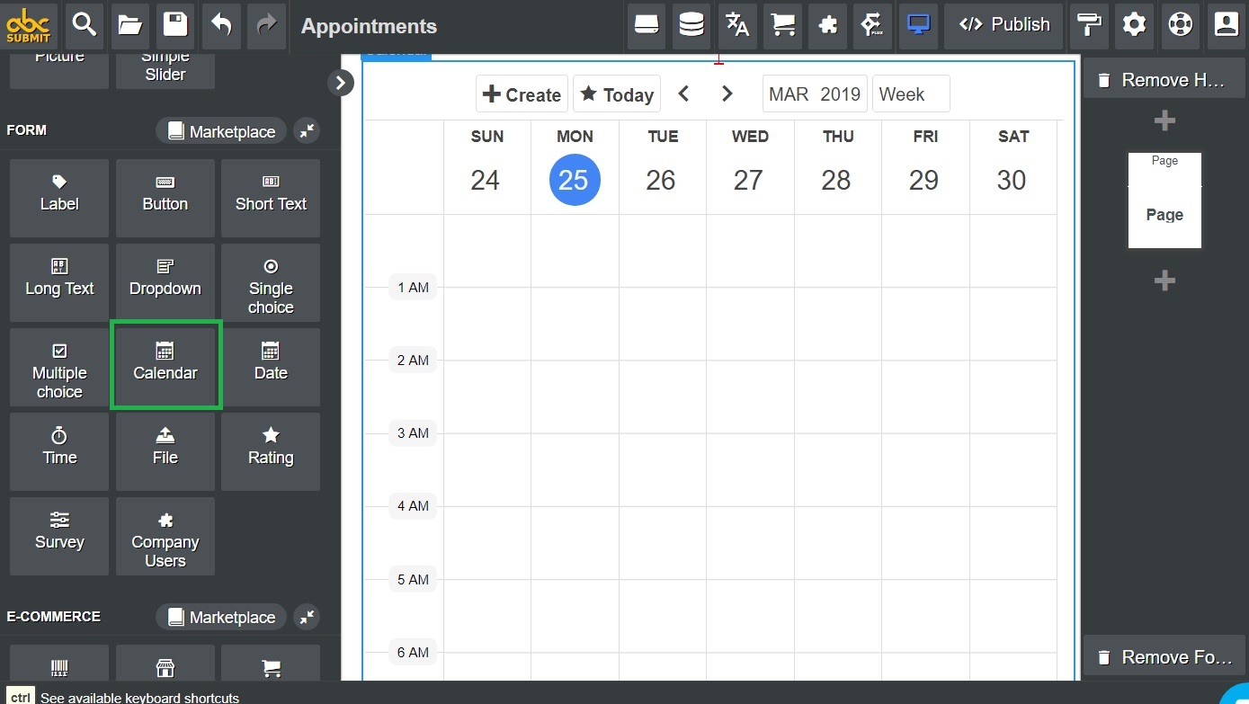 Create your own appointments scheduling calendar