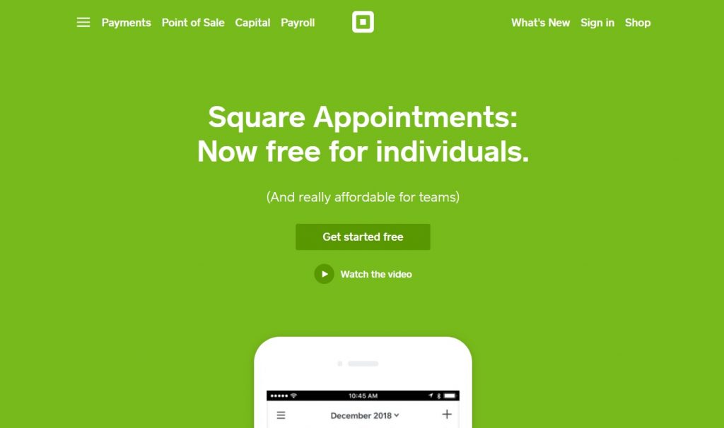 Square Appointments appointment scheduler